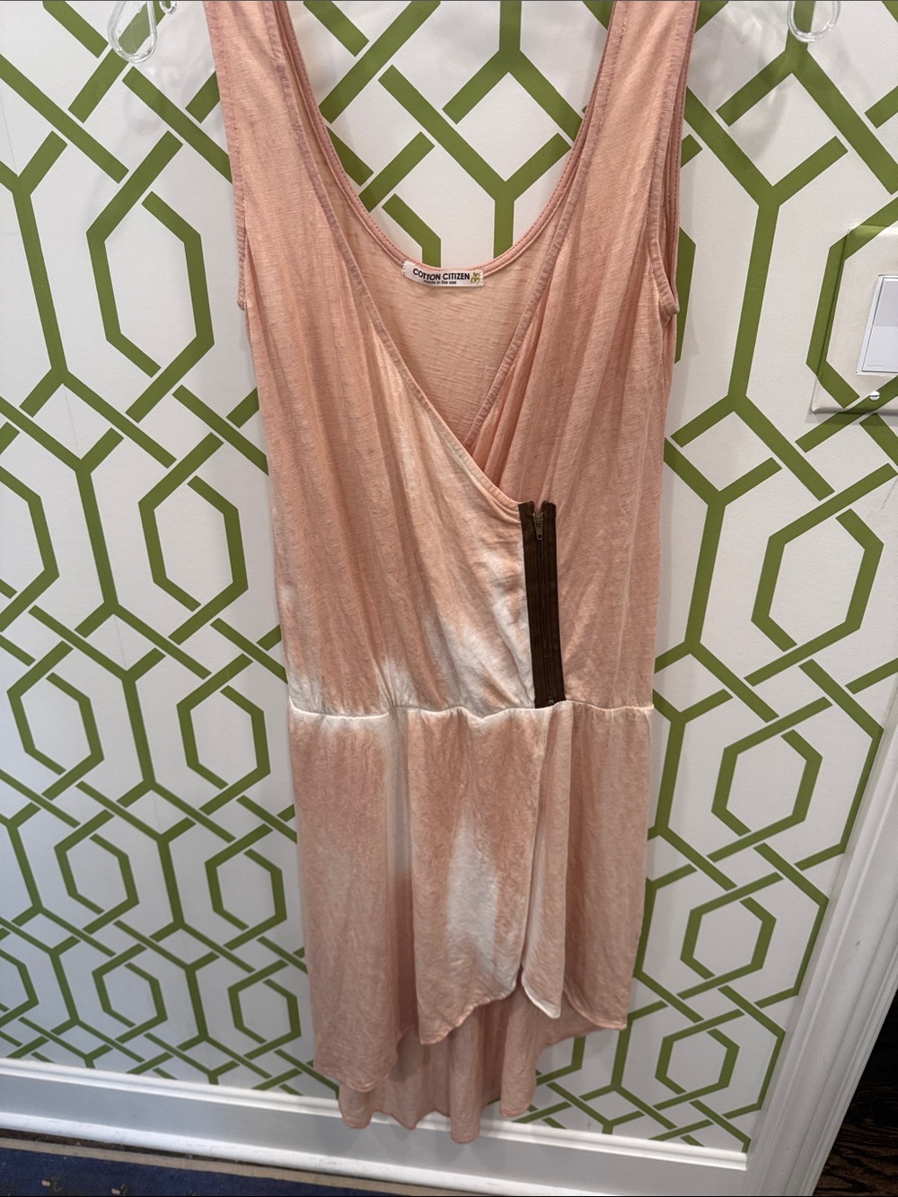 Cotton Citizen Dusty Rose High-Low Faux Wrap Dress